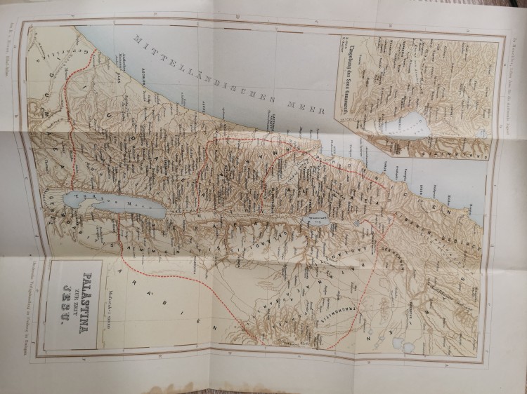 Meschler Der Gottliche Heiland mapa Palestyna za Jezusa