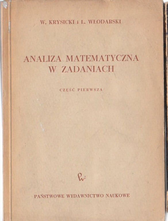 KRYSICKI ANALIZA MATEMATYCZNA Z ZADANIACH TANIO FV, tania książka